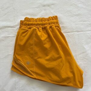 Lululemon yellow shorts
